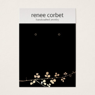 Cool Gold Branch Black Earring Display Holder