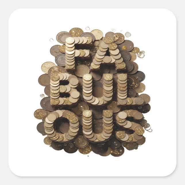 Cool Gold FABULOUS Sticker Art (Front)