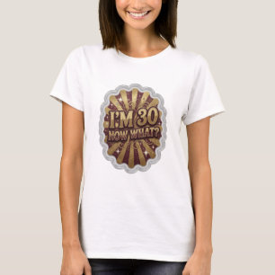 Cool Gold I'M 30 NOW WHAT 3D Text Art T-Shirt