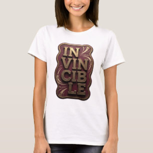 Cool Gold IN VINCIBLE Custom Design T-Shirt