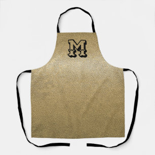 Cool Gold Leather Look  Monogrammed Apron