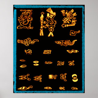 Cool Gold Mayan Design Poster