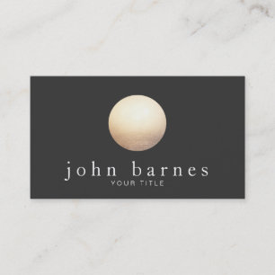 Cool Gold Sphere Minimalistic Black Business Card