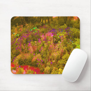 Cool Golden Panoramic Garden Flowers View Mouse Mat