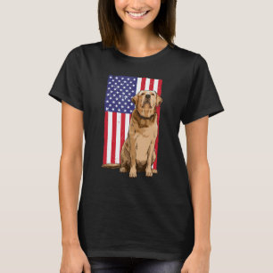 Cool Golden Retriever For Men Women Dog US Flag 4t T-Shirt