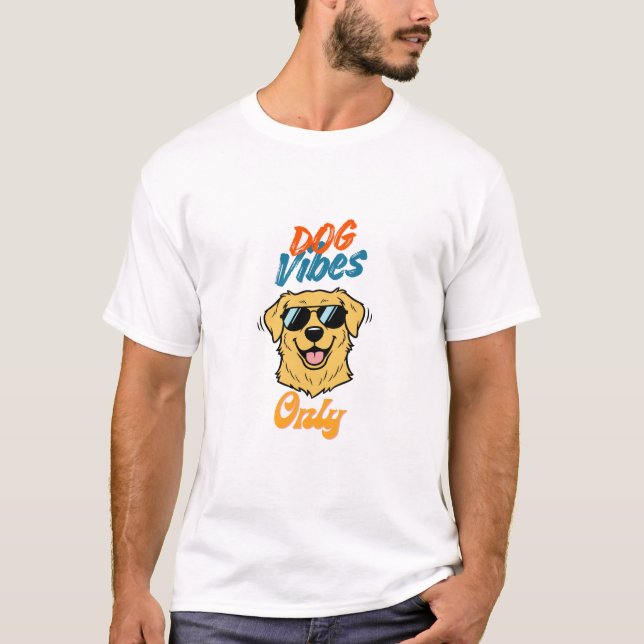 Cool Golden Retriever with Cool Quote T-shirt (Front)