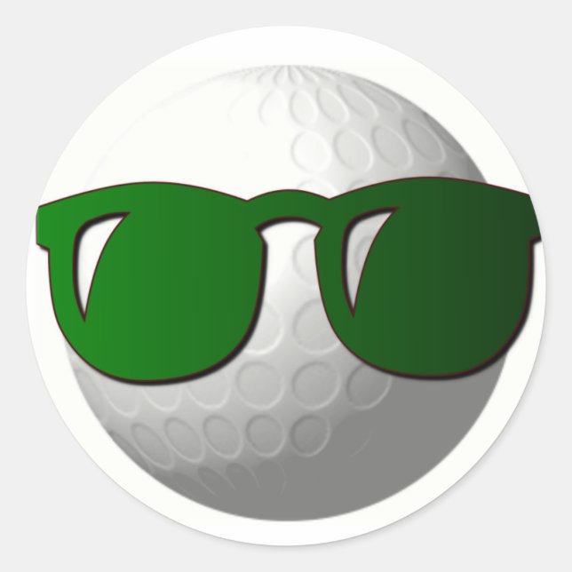 Cool Golf Ball Design Sticker (Front)