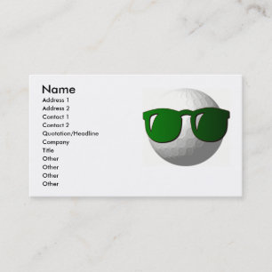 Cool Golf Ball on Business Card