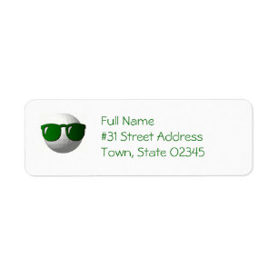 Cool Golf Ball Return Address Label