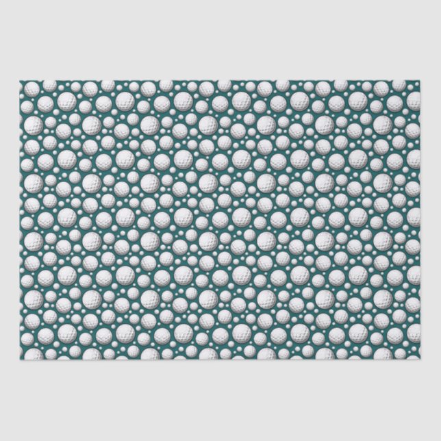 Cool golf ball tiled sports  tissue paper (Front)