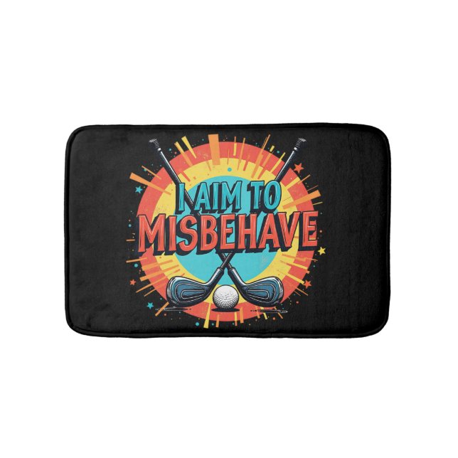Cool Golf Bath Mat With Funny Quote (Front)
