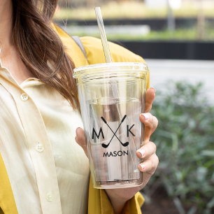 Cool Golf Logo With Your Name Minimalist Acrylic Tumbler