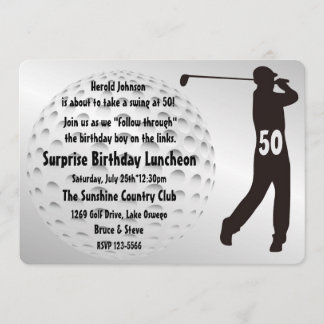 Cool Golfer's Birthday Party Invitation