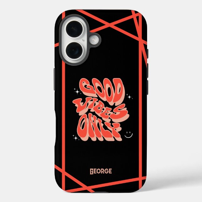 Cool Good vibes only Customisable Case-Mate iPhone Case (Back)