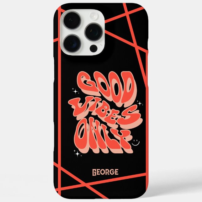 Cool Good vibes only Customisable Case-Mate iPhone Case (Back)