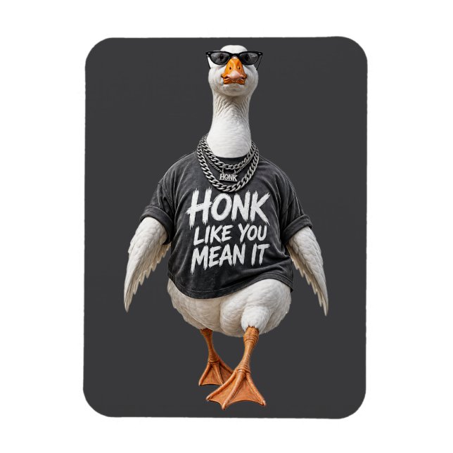 Cool Goose Wearing Sunglasses Magnet (Vertical)
