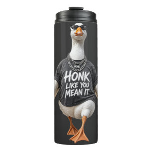 Cool Goose Wearing Sunglasses Thermal Tumbler