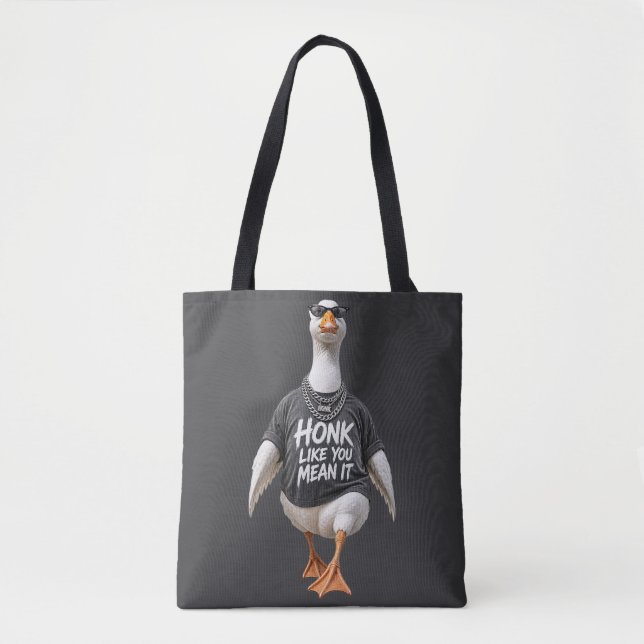 Cool Goose Wearing Sunglasses Tote Bag (Front)