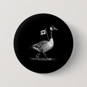 Cool Goose With Canada Flag Costume For Man And Wo 6 Cm Round Badge