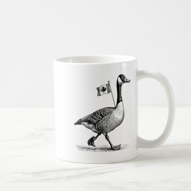 Cool Goose With Canada Flag Costume For Man And Wo Coffee Mug (Right)