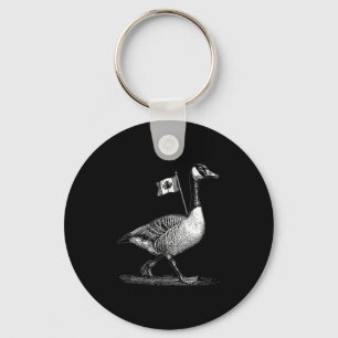 Cool Goose With Canada Flag Costume For Man And Wo Key Ring