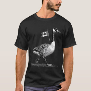 Cool Goose With Canada Flag Costume For Man And Wo T-Shirt