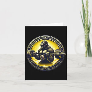 Cool Gorilla Art Bodybuilding Weightlifting Gym Ap Card