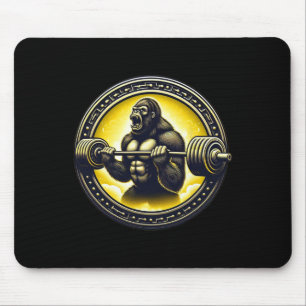 Cool Gorilla Art Bodybuilding Weightlifting Gym Ap Mouse Mat
