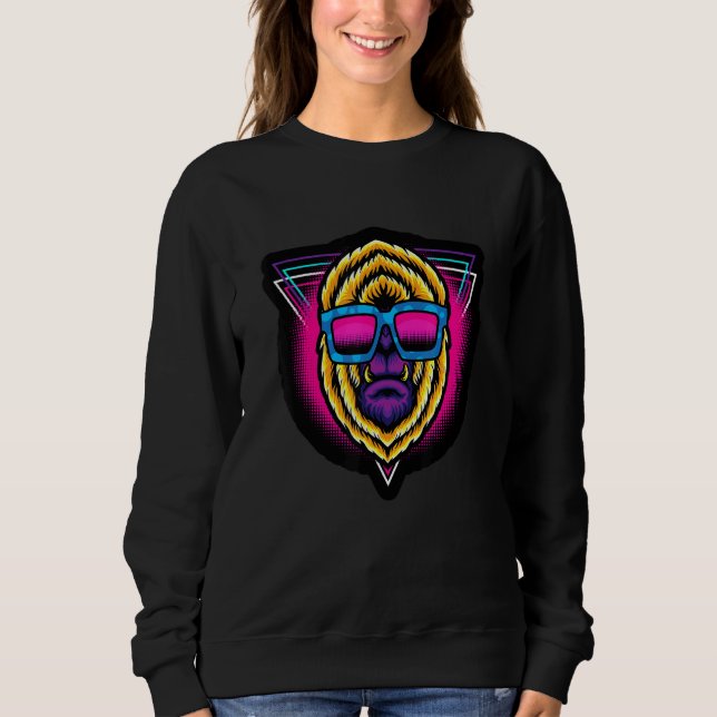 Cool Gorilla Sacred Geometry Fractal Patterns Good Sweatshirt (Front)