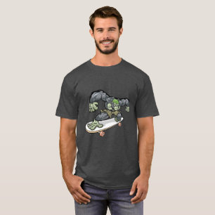 Cool Gorilla Skateboarder Vector Art T-Shirt