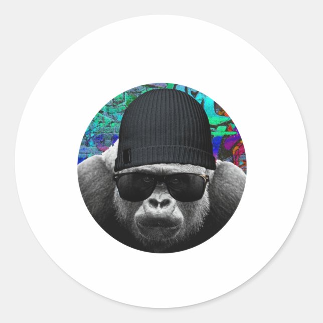 Cool Gorilla Sticker (Front)