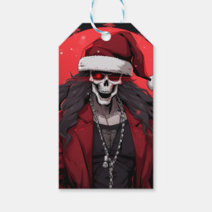 Cool Goth Punk Skull Anime Santa Demon Gift Tags