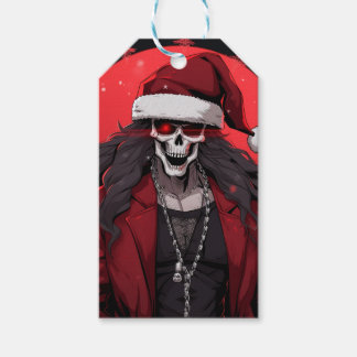 Cool Goth Punk Skull Anime Santa Demon Gift Tags