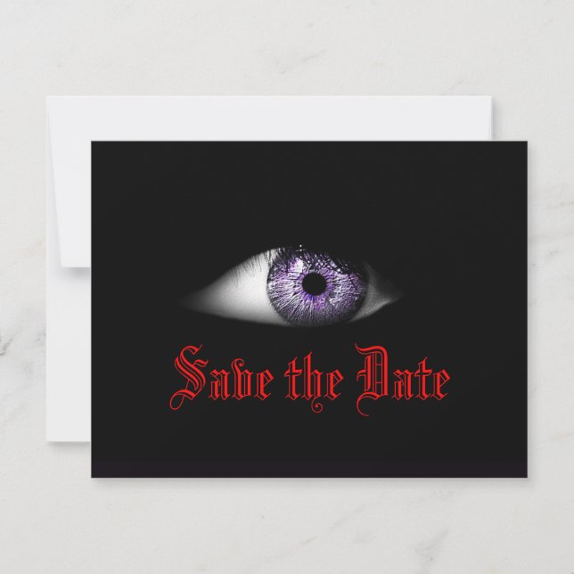 Cool Gothic Wedding Save the Date Goth Bride Dark (Front)
