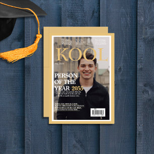 Cool Graduate Fake Magazine Cover for Grad Card
