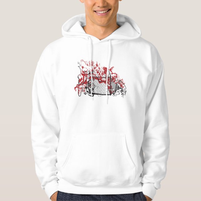 Cool Graffiti Fence.ai Hoodie (Front)