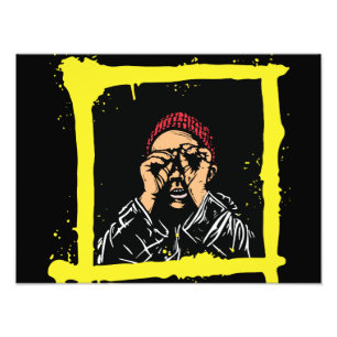 Cool Graffiti Illustration Art, Funny Men Shirt Photo Print