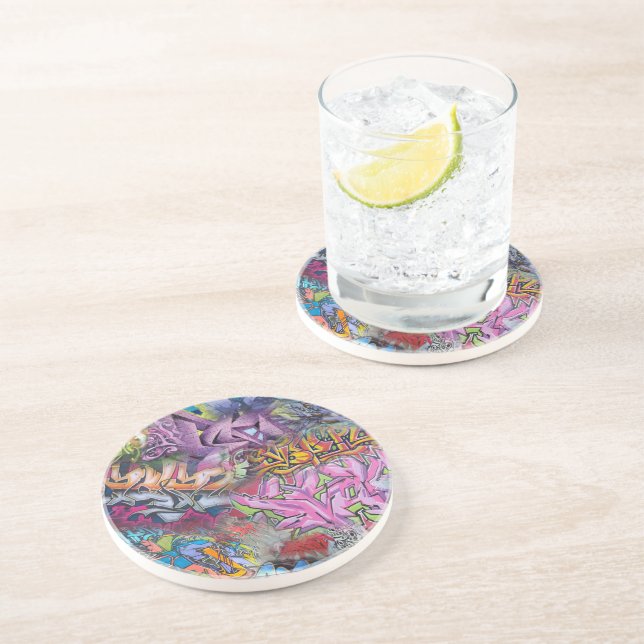 Cool Graffiti Street Art Abstract Coaster (Side)