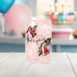 Cool Graffiti Torn Effect Photo Collage Monogram Can Glass<br><div class="desc">Create your own custom, personalised, elegant calligraphy typography script font monogrammed, modern cool chic stylish fun classy, durable clear glass, lead-free glassware, 16 oz unique torn photo / graffiti effect 4 photo collage memories classic beverage can design beer pint can glass. To customise, simply type your name / family name...</div>
