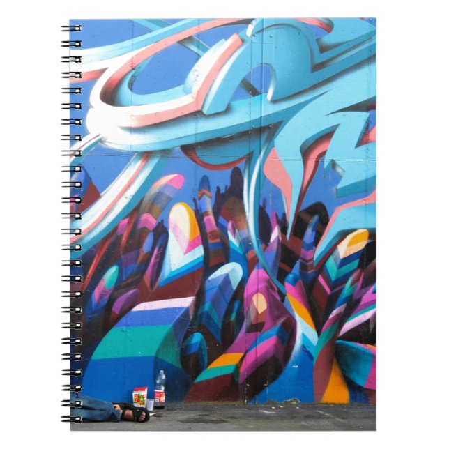 Cool Graffiti Wall Notebook (Front)