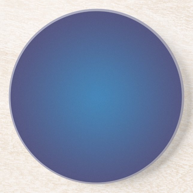 Cool Grainy Deep Blue Vignette Coaster (Front)