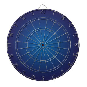 Cool Grainy Deep Blue Vignette Dartboard