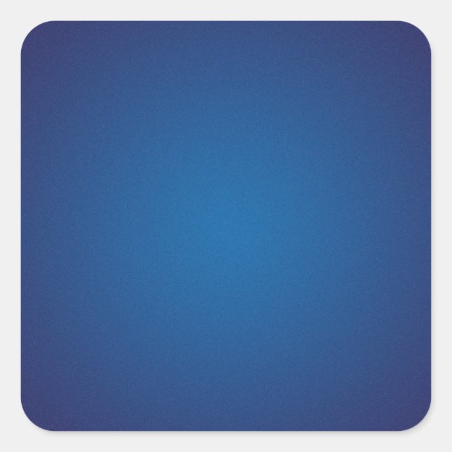 Cool Grainy Deep Blue Vignette Square Sticker (Front)