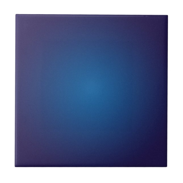 Cool Grainy Deep Blue Vignette Tile (Front)