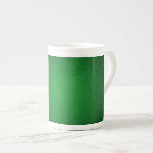 Cool Grainy Green-Black Vignette Bone China Mug (Front Right)