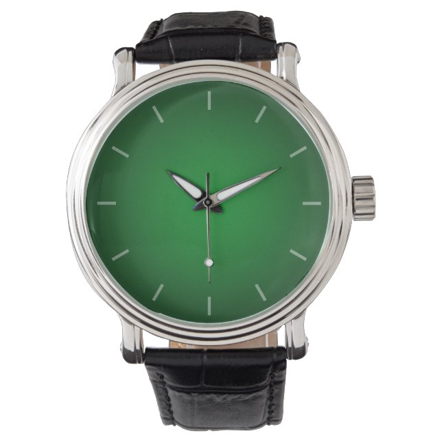 Cool Grainy Green-Black Vignette Watch (Front)