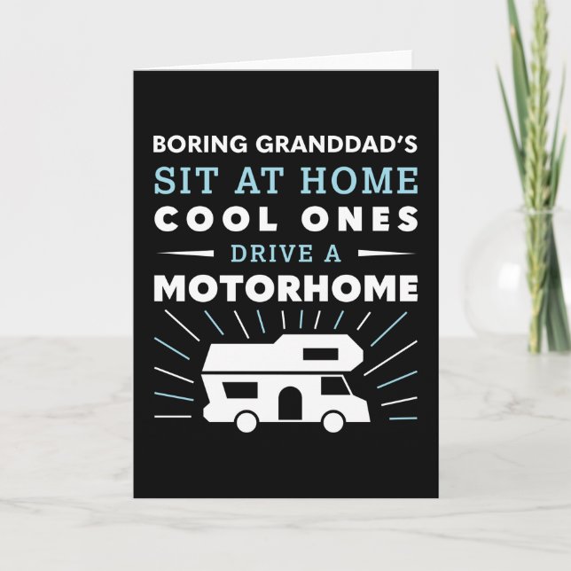 Cool Granddads drive a Motorhome Gift Card (Front)