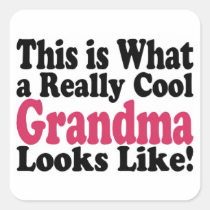 Cool Grandma Square Sticker