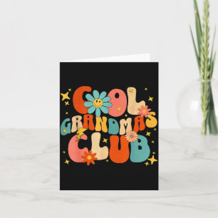 Cool Grandmas Club Groovy Retro Funny New Grandma  Card