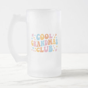 Cool Grandmas Club III Frosted Glass Beer Mug